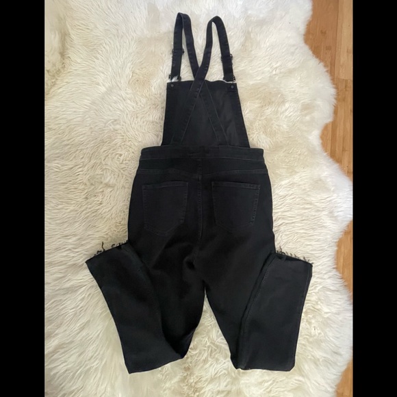 Madewell Skinny Overalls In Lunar Wash Black Denim - Picture 5 of 13